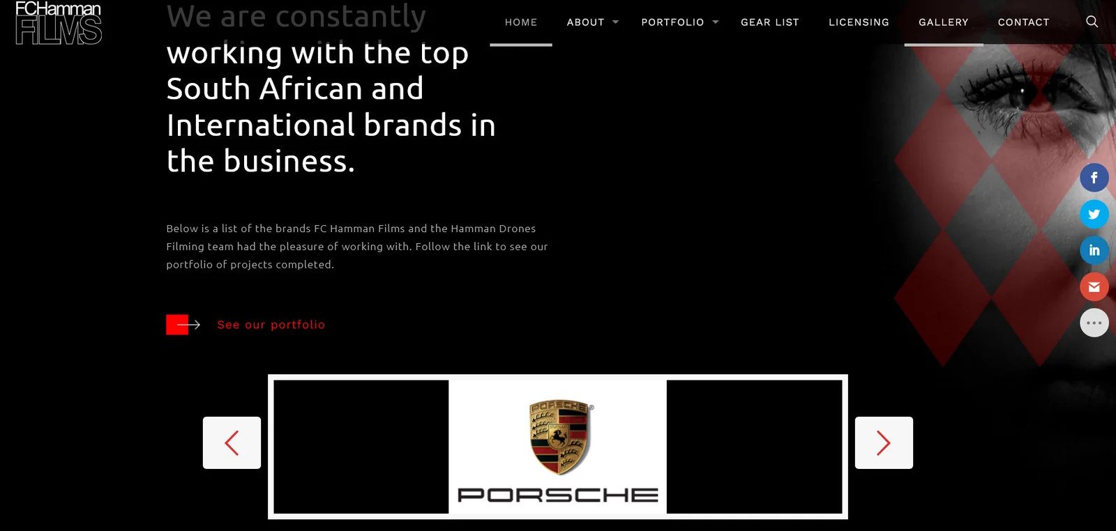FC Hamman Films website clients section