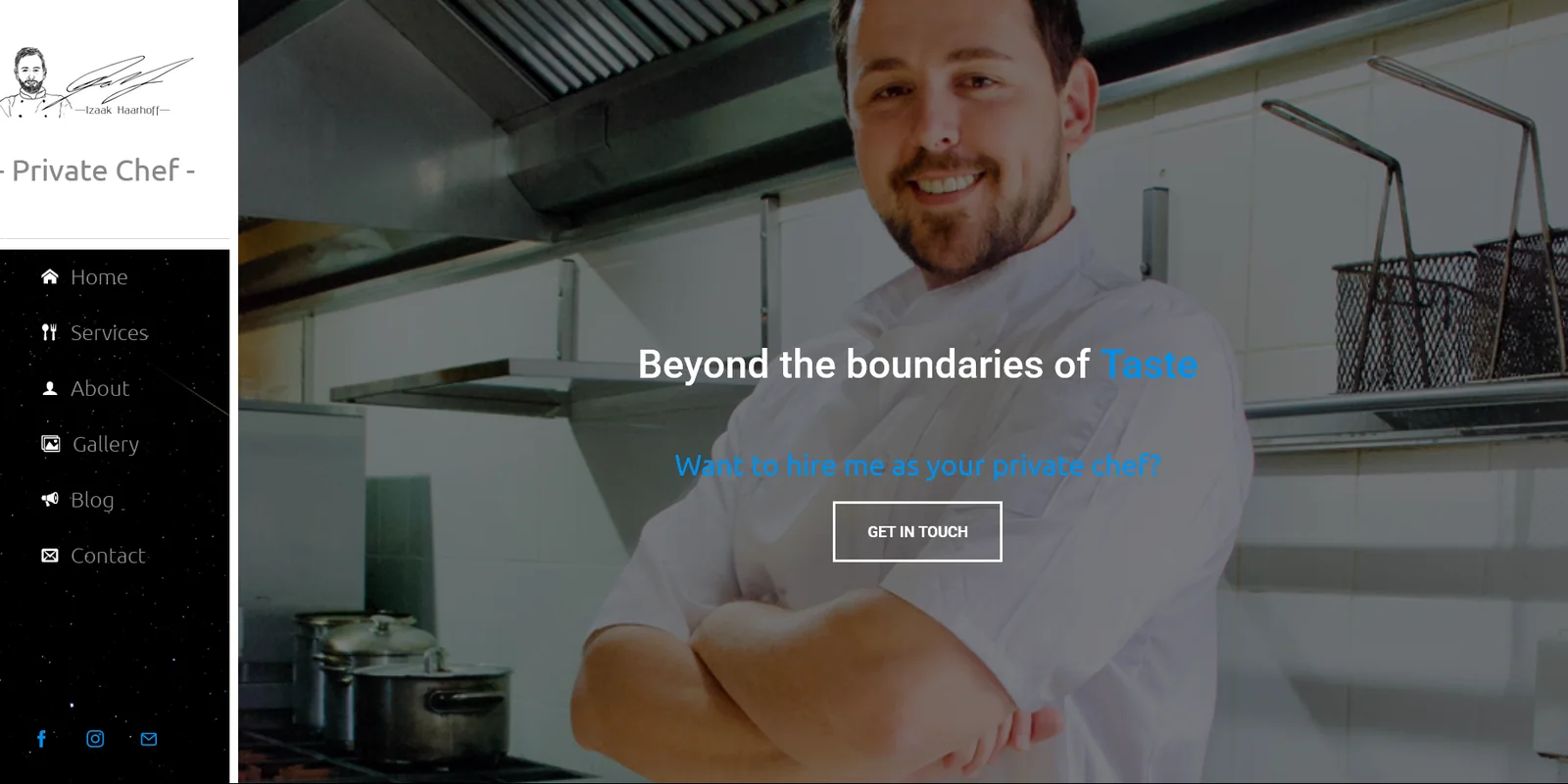 Izaak Haarhoff website homepage