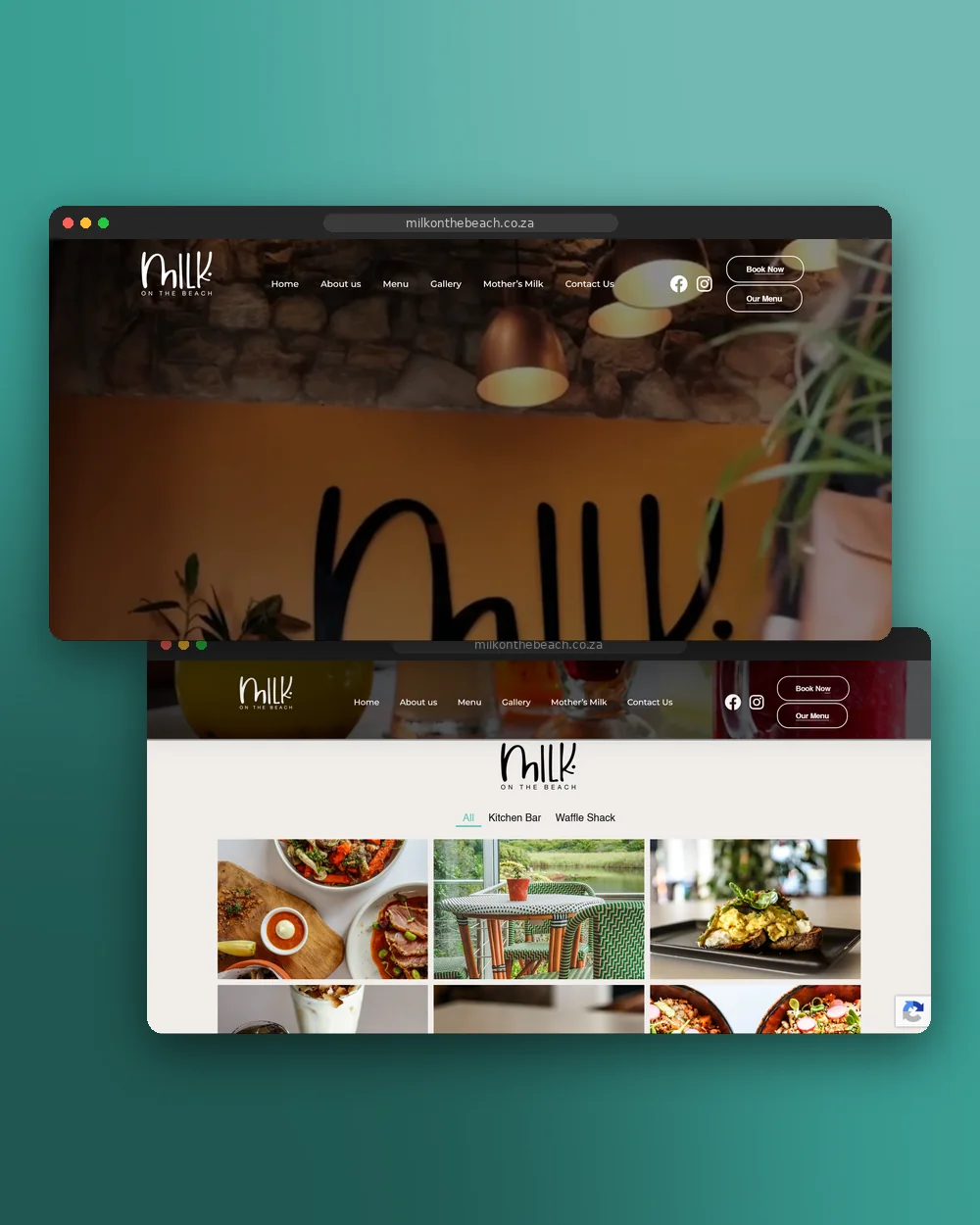 Milk on the Beach website designed by Imagine Digital Studios, shown on desktop
